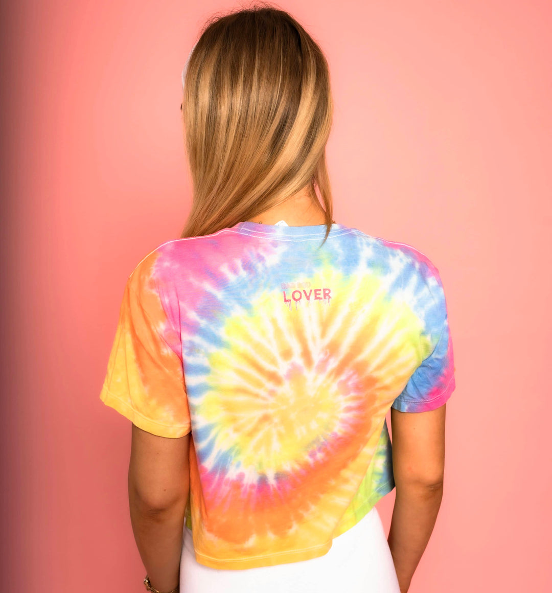 Dad Bod Lover Crop Love Tee Tie-Dye